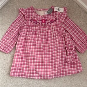 GAP Checkered Floral Dress & Headband